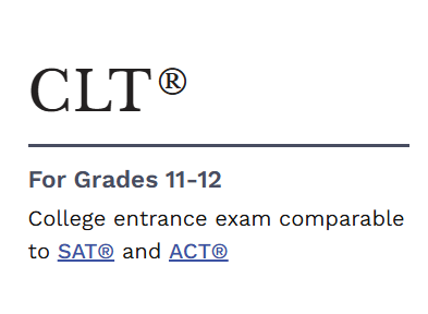 CLT 11th and 12th grade – Test Date June 18th